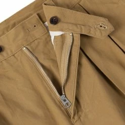 Non Stock 1930s IVY Style Double Pleated Chino Trousers - Yellow BOTTOMS