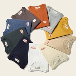 Non Stock 9 Oz US Cotton Tubular T-Shirt - Navy TOPS