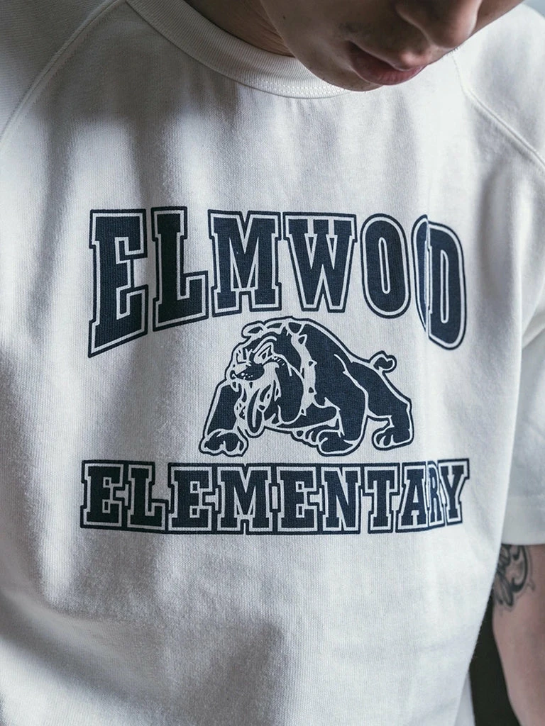 Non Stock Vintage Elmwood Elementary Print Raglan Sleeve T-Shirt TOPS 12 Non Stock Vintage Elmwood Elementary Print Raglan Sleeve T-Shirt TOPS