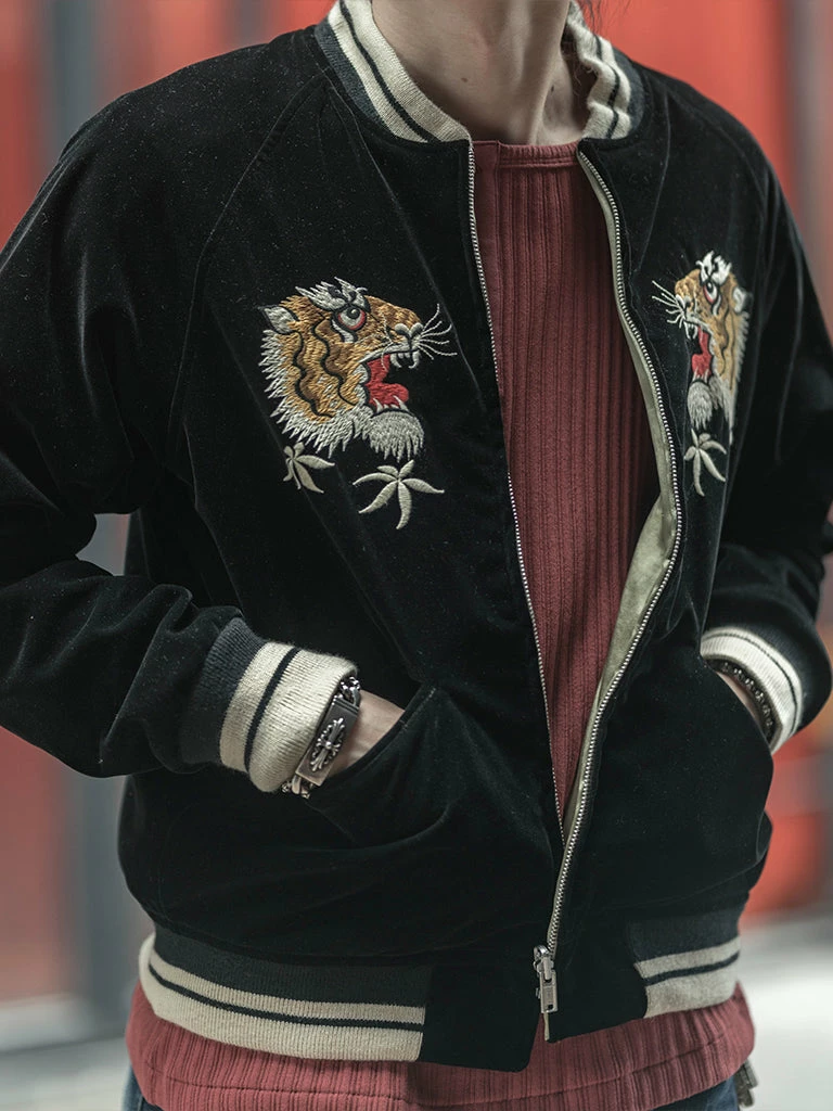 Non Stock 1950s Reversible Acetate Souvenir Jacket - Falcon × Tiger 6 Non Stock 1950s Reversible Acetate Souvenir Jacket - Falcon × Tiger