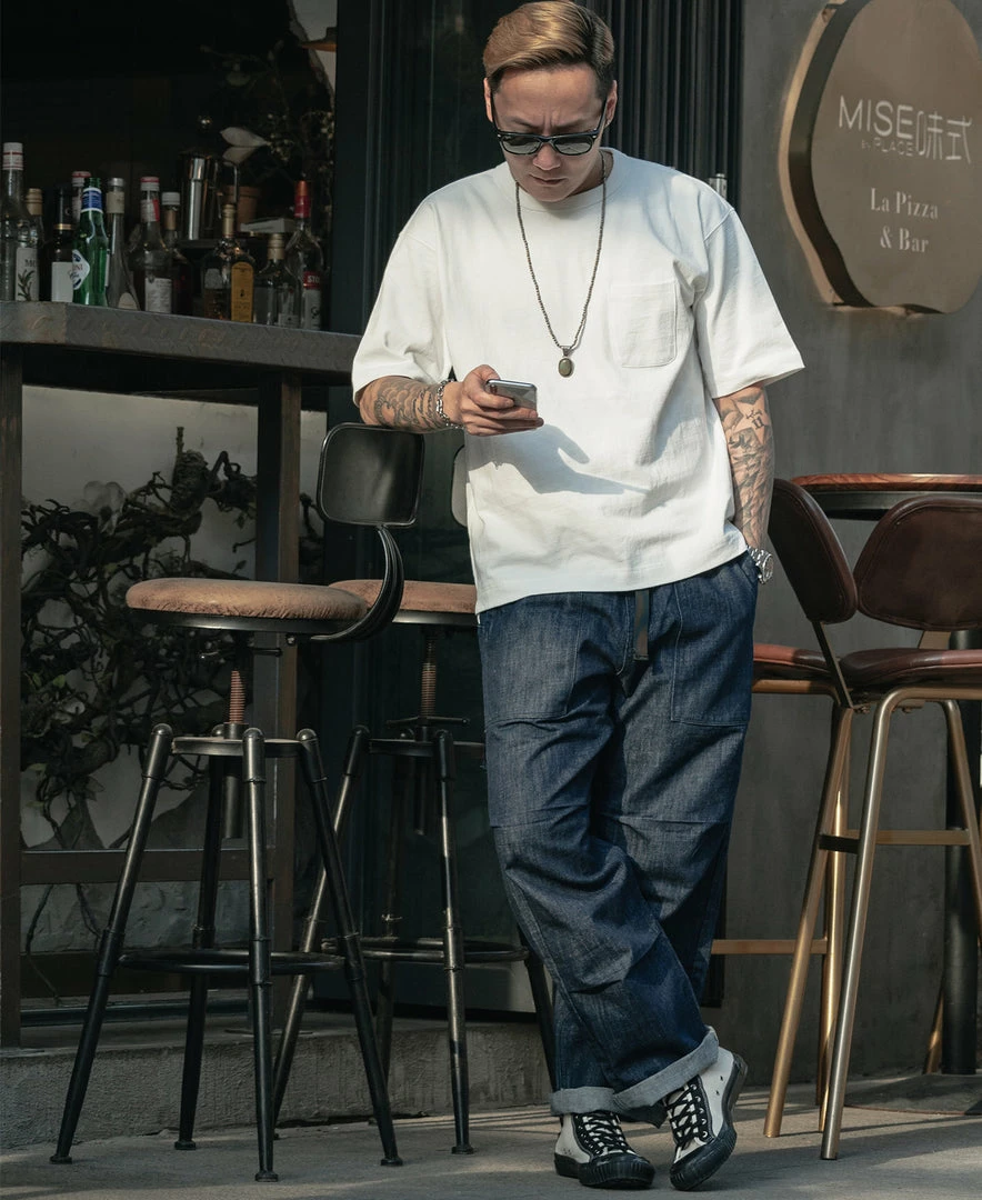 Non Stock NEW ARRIVALS Loose Climbers' Pants - Denim Blue 9 Non Stock NEW ARRIVALS Loose Climbers' Pants - Denim Blue