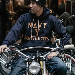 Bronson 21 Oz Navy Yard Instructor Reverse Weave Hoodie - Navy