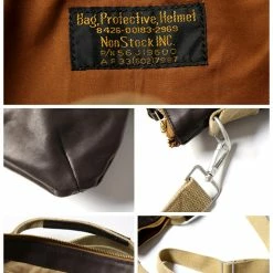 Non Stock ACCESSORIES USAAF Leather Flight Pilot Helmet Bag