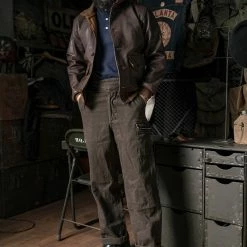 Bronson USAAF Type A-1 Leather Flight Jacket - Light Brown OUTERWEAR