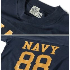 Bronson US Naval Football T-Shirt - Navy TOPS