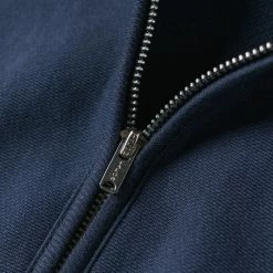 Non Stock 1950s USAFA Reverse Weave Half-Zip Sweatshirt - Navy