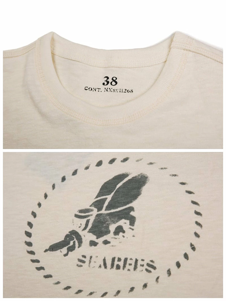 Bronson 1940s USN Seabees Slub Cotton Training T-Shirt 12 Bronson 1940s USN Seabees Slub Cotton Training T-Shirt