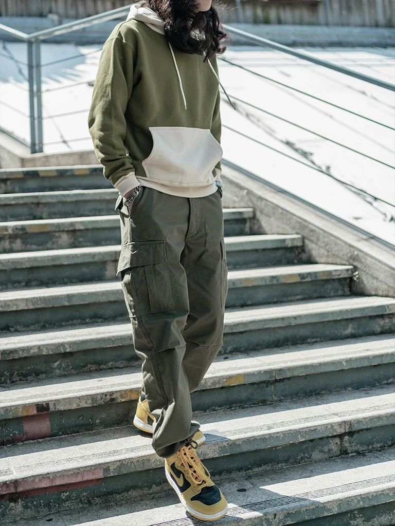 Non Stock NEW ARRIVALS 17.5 Oz Terry Cloth Two-Tone Hoodie - Olive/Apricot 7 Non Stock NEW ARRIVALS 17.5 Oz Terry Cloth Two-Tone Hoodie - Olive/Apricot