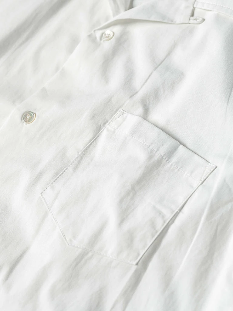 Bronson Back In Stock Classic Panama Open Collar Shirt - Ivory White 12 Bronson Back In Stock Classic Panama Open Collar Shirt - Ivory White