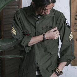 Non Stock Vietnam War US Army OG107 Fatigue Utility Shirt - Im Jin Scouts TOPS 28 Non Stock Vietnam War US Army OG107 Fatigue Utility Shirt - Im Jin Scouts TOPS