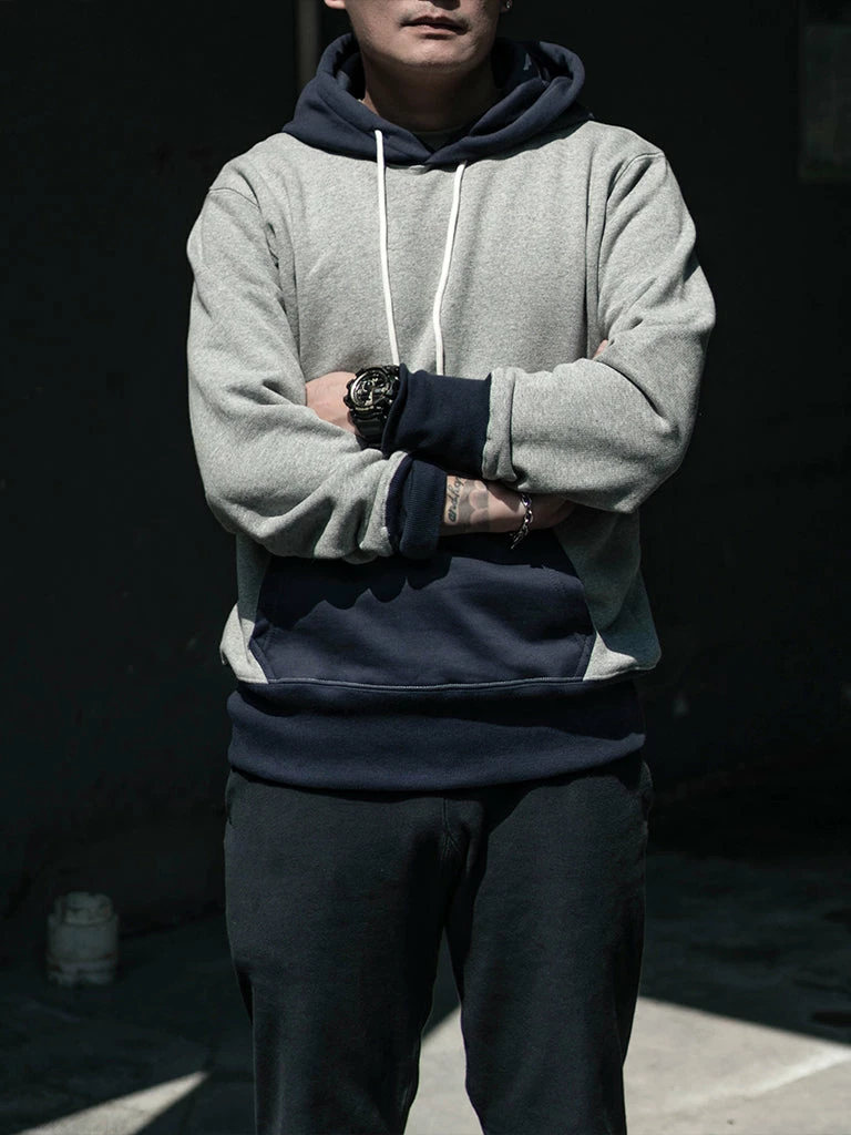 Non Stock 17.5 Oz Terry Cloth Two-Tone Hoodie - Gray/Navy NEW ARRIVALS 8 Non Stock 17.5 Oz Terry Cloth Two-Tone Hoodie - Gray/Navy NEW ARRIVALS