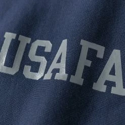 Non Stock 1950s USAFA Reverse Weave Half-Zip Sweatshirt - Navy
