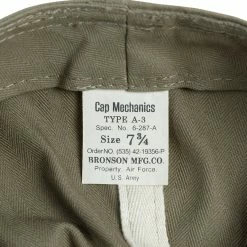 Bronson USAAF WWII Type A-3 Cap - Olive ACCESSORIES