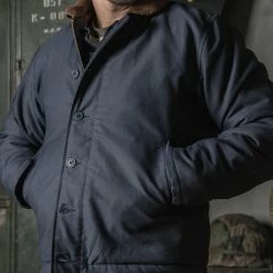 Bronson OUTERWEAR 1943 US Navy 1st Type N-1 Woolen Deck Jacket - Navy Stencil