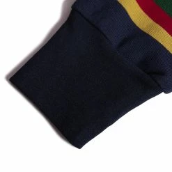 Non Stock Classic Fit Striped Jersey Rugby Shirt - Green Ivy Stripe TOPS