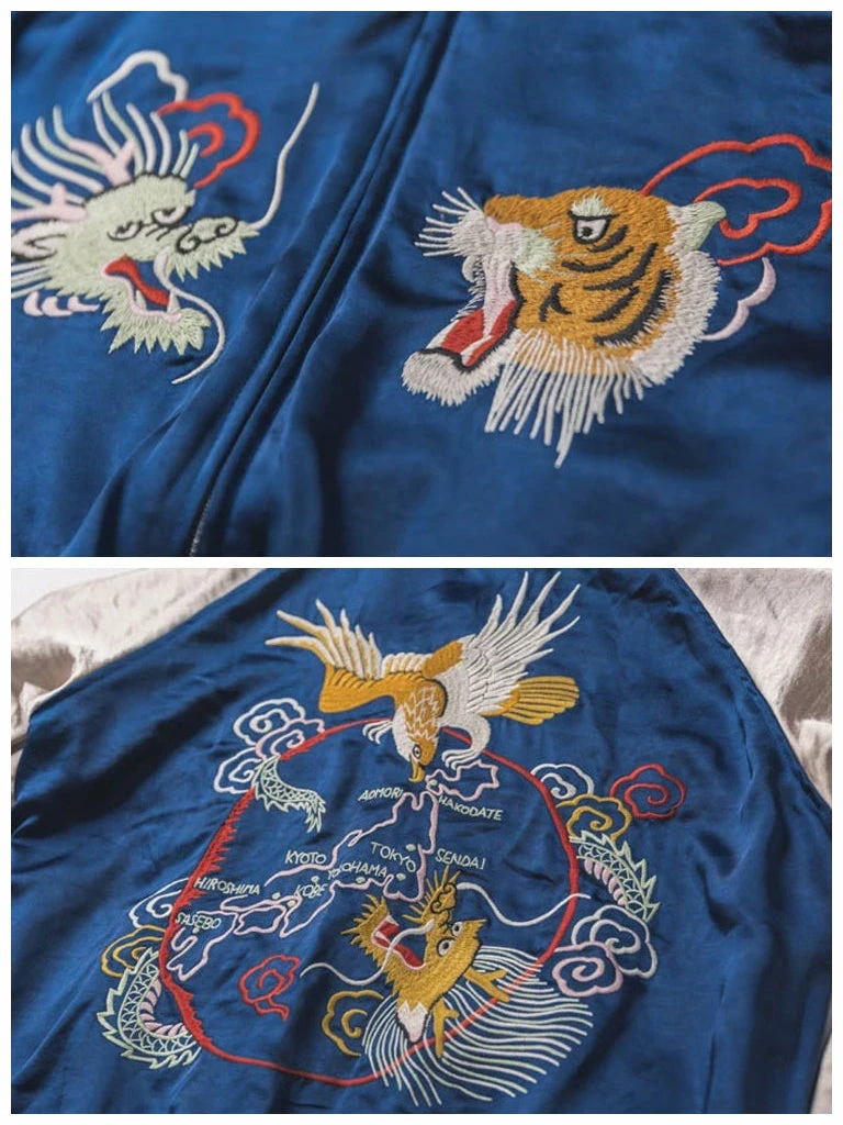 Non Stock 1950s Reversible Acetate Souvenir Jacket - Dragon Tiger Falcon OUTERWEAR 8 Non Stock 1950s Reversible Acetate Souvenir Jacket - Dragon Tiger Falcon OUTERWEAR