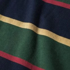 Non Stock TOPS 9.8 Oz IVY Style Striped T-Shirt - Navy/Green