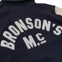 Bronson TOPS Motorcycle Turtle Zip Jersey Overweight Sweater - Black