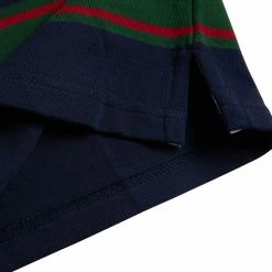 Non Stock Classic Fit Striped Jersey Rugby Shirt - Blackish Green Ivy Stripe TOPS