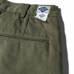 Non Stock Classic Straight Leg Double Pleated Shorts - Olive 25 Non Stock Classic Straight Leg Double Pleated Shorts - Olive