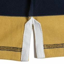 Non Stock TOPS Classic Fit Striped Jersey Rugby Shirt - Yellow And Navy Blue Stripe