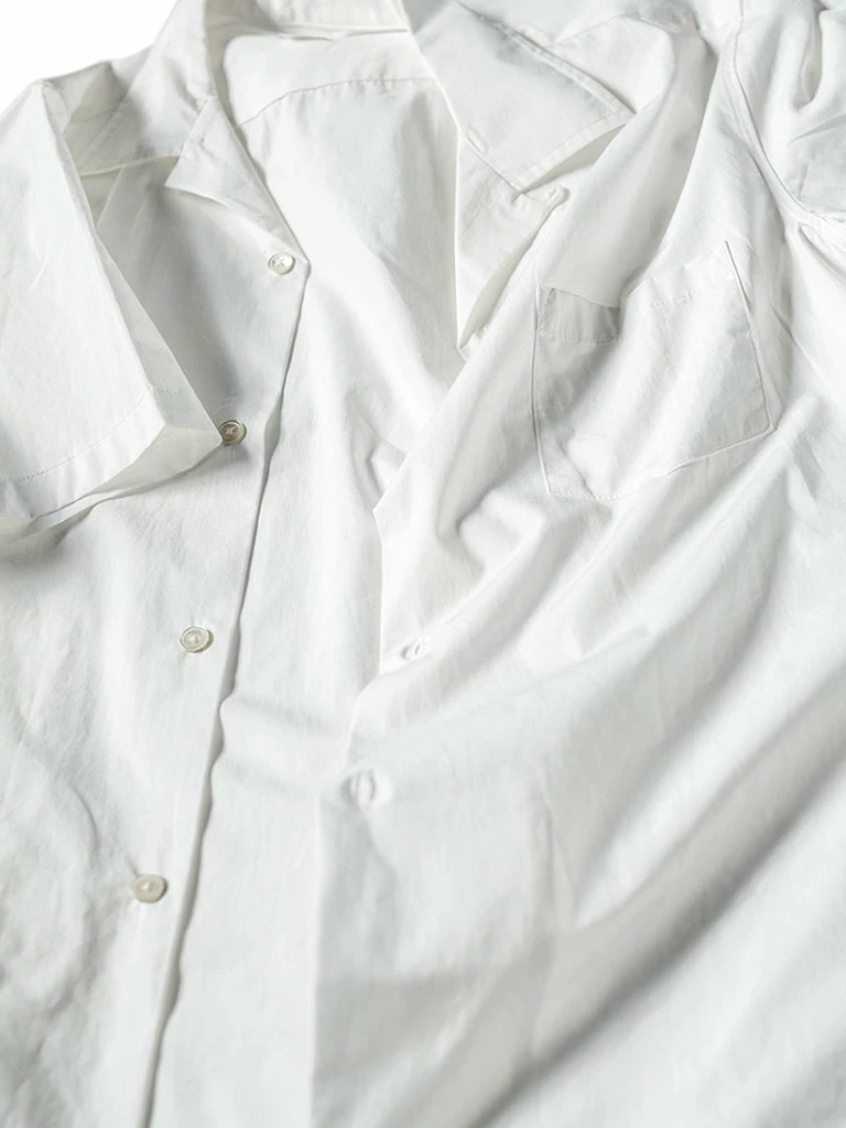 Bronson Back In Stock Classic Panama Open Collar Shirt - Ivory White 15 Bronson Back In Stock Classic Panama Open Collar Shirt - Ivory White