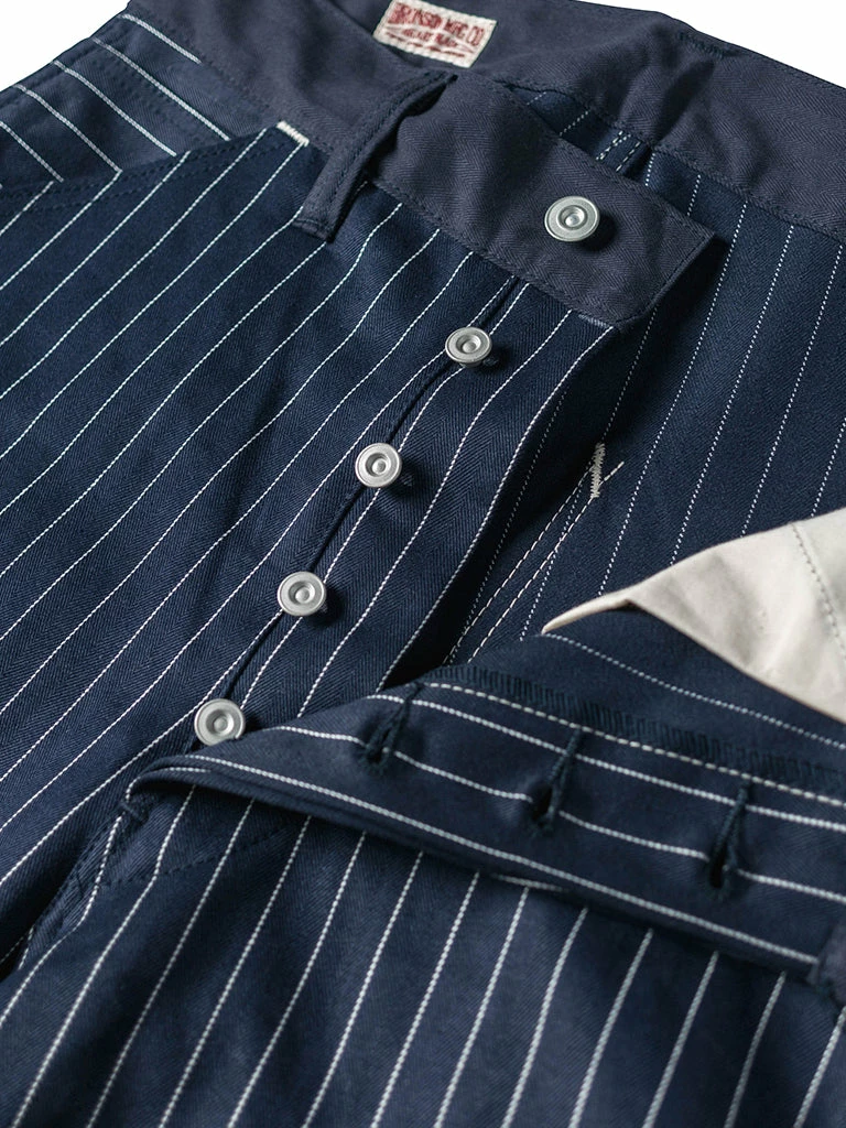 Bronson NEW ARRIVALS Lot 952 HBT Striped Mechanic Pants - Navy 16 Bronson NEW ARRIVALS Lot 952 HBT Striped Mechanic Pants - Navy