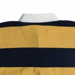Non Stock TOPS Classic Fit Striped Jersey Rugby Shirt - Yellow And Navy Blue Stripe