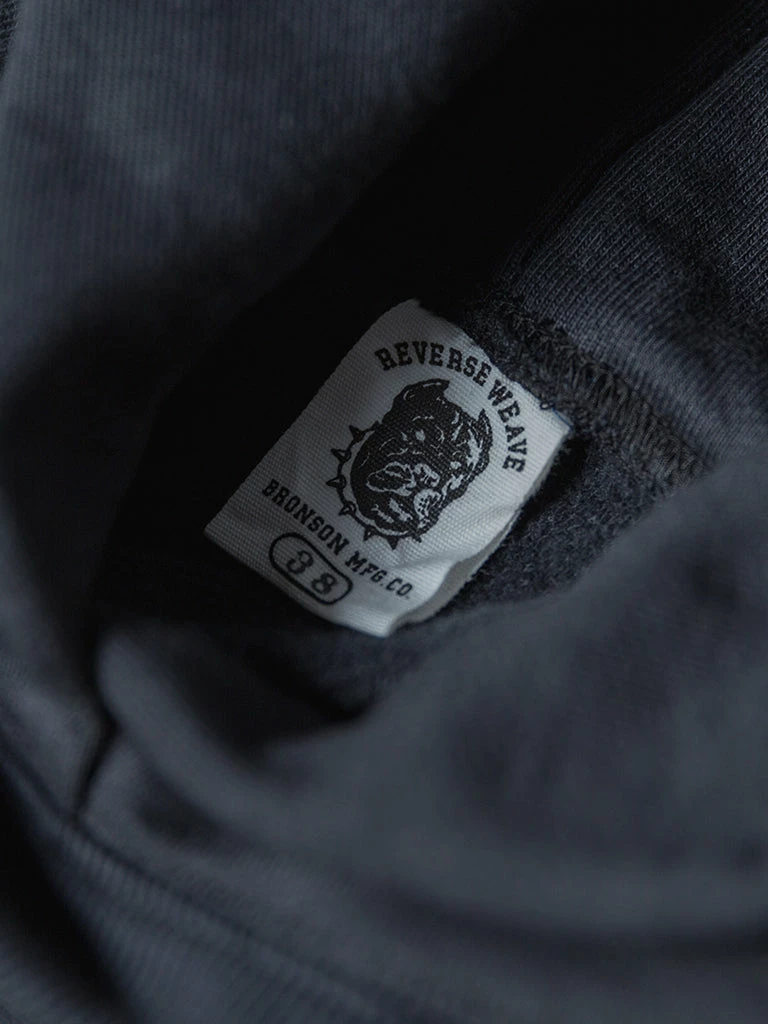 Bronson TOPS 21 Oz Military Academy Reverse Weave Hoodie - Black 14 Bronson TOPS 21 Oz Military Academy Reverse Weave Hoodie - Black