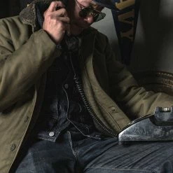 Bronson 1940s USN 3rd Type N-1 Woolen Deck Jacket - Olive Stencil OUTERWEAR