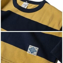 Non Stock TOPS 10 Oz Striped Long Sleeve Crewneck T-Shirt 30 Non Stock TOPS 10 Oz Striped Long Sleeve Crewneck T-Shirt