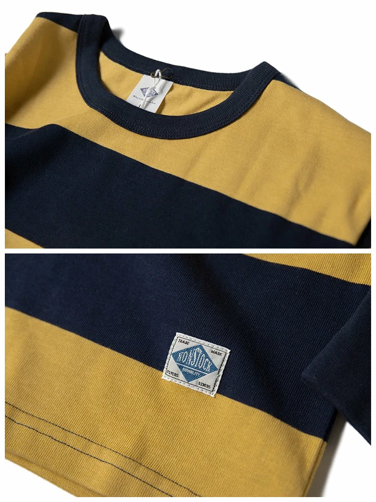 Non Stock TOPS 10 Oz Striped Long Sleeve Crewneck T-Shirt 15 Non Stock TOPS 10 Oz Striped Long Sleeve Crewneck T-Shirt