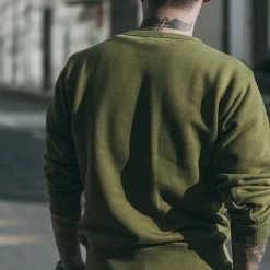 Non Stock Flying Tigers Military Print Sweatshirt - Olive 19 Non Stock Flying Tigers Military Print Sweatshirt - Olive