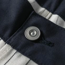 Bronson NEW ARRIVALS Lot 952 HBT Striped Mechanic Pants - White