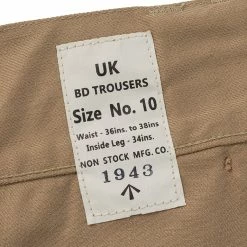 Non Stock 1943 British Army KD & JG Gurkha Bermuda Pants 61 Non Stock 1943 British Army KD & JG Gurkha Bermuda Pants