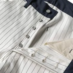 Bronson NEW ARRIVALS Lot 952 HBT Striped Mechanic Pants - White