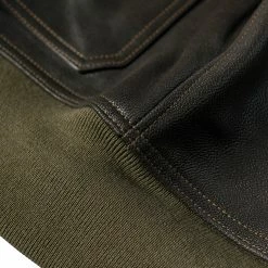 Bronson USAAF Type A-1 Leather Flight Jacket - Dark Brown OUTERWEAR