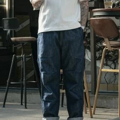 Non Stock NEW ARRIVALS Loose Climbers' Pants - Denim Blue 20 Non Stock NEW ARRIVALS Loose Climbers' Pants - Denim Blue
