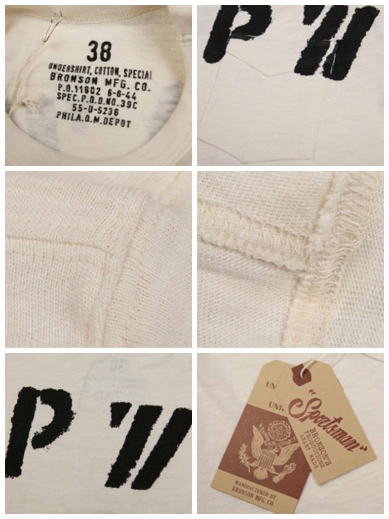 Bronson TOPS WWII US Army PW Pocket T-Shirt 18 Bronson TOPS WWII US Army PW Pocket T-Shirt