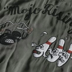 Non Stock TOPS Loose Embroidery Bowling Shirt