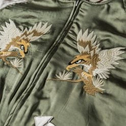 Non Stock 1950s Reversible Acetate Souvenir Jacket - Falcon × Tiger 27 Non Stock 1950s Reversible Acetate Souvenir Jacket - Falcon × Tiger