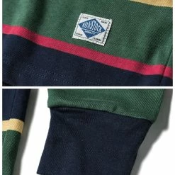 Non Stock TOPS 10 Oz Striped Long Sleeve Crewneck T-Shirt 32 Non Stock TOPS 10 Oz Striped Long Sleeve Crewneck T-Shirt