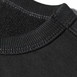 Non Stock 17.5 Oz Terry Cloth Military Pocket Sweatshirt - Black TOPS