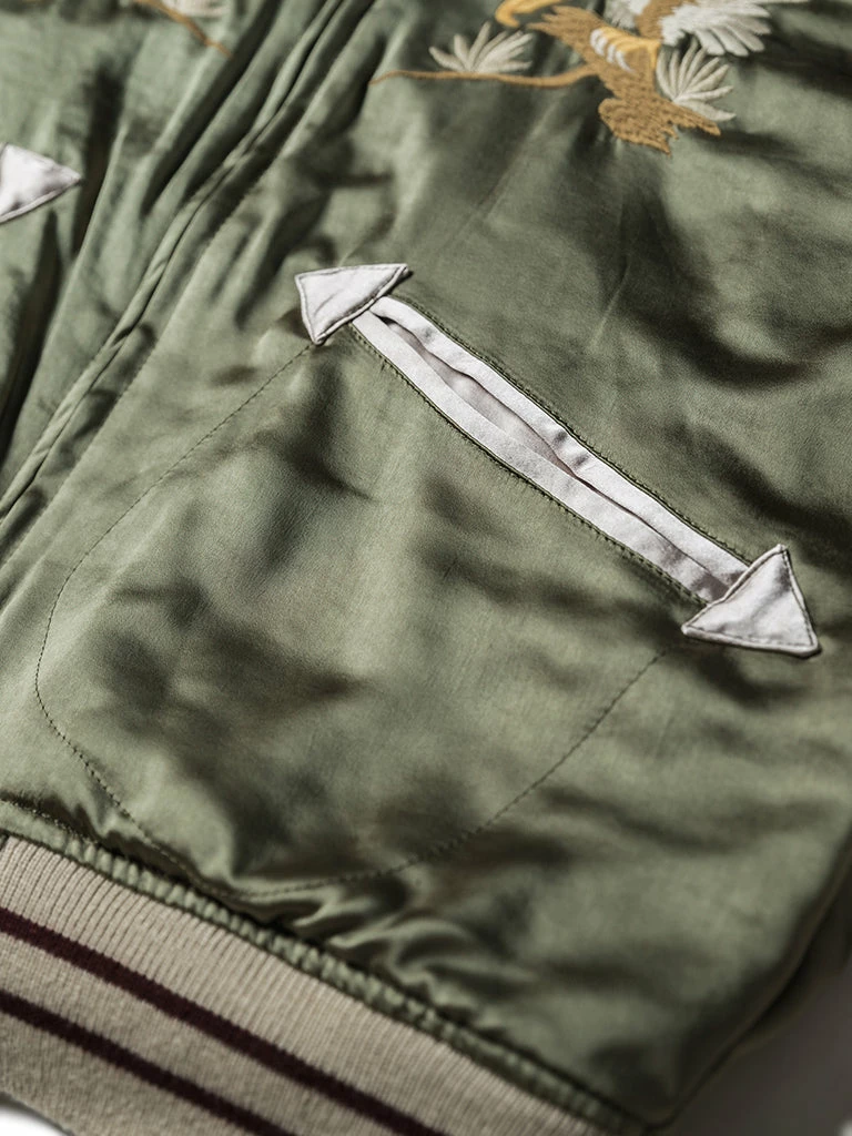 Non Stock 1950s Reversible Acetate Souvenir Jacket - Falcon × Tiger 13 Non Stock 1950s Reversible Acetate Souvenir Jacket - Falcon × Tiger