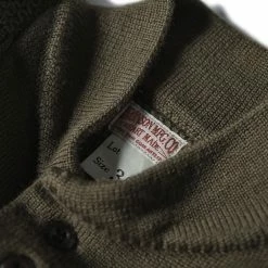 Bronson TOPS US Army High Neck Wool Sweater - Olive