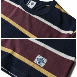 Non Stock TOPS 10 Oz Striped Long Sleeve Crewneck T-Shirt 28 Non Stock TOPS 10 Oz Striped Long Sleeve Crewneck T-Shirt