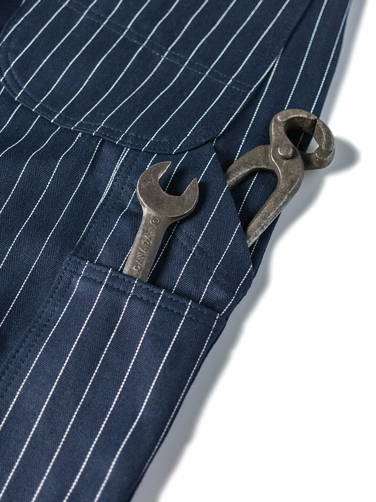 Bronson NEW ARRIVALS Lot 952 HBT Striped Mechanic Pants - Navy 21 Bronson NEW ARRIVALS Lot 952 HBT Striped Mechanic Pants - Navy