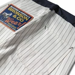 Bronson NEW ARRIVALS Lot 952 HBT Striped Mechanic Pants - White