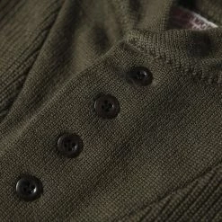 Bronson TOPS US Army High Neck Wool Sweater - Olive