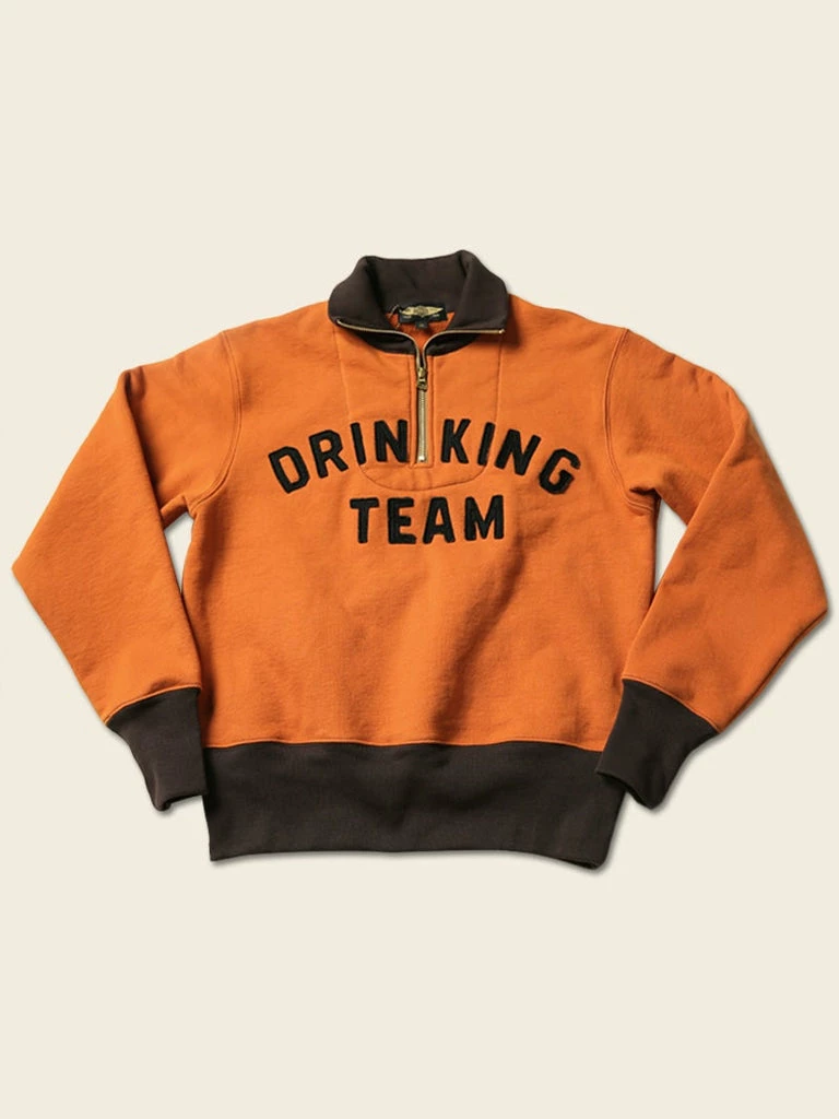 Bronson 1920s Drinking Team Motorcycle Racing Sweatshirt - Orange 3 Bronson 1920s Drinking Team Motorcycle Racing Sweatshirt - Orange